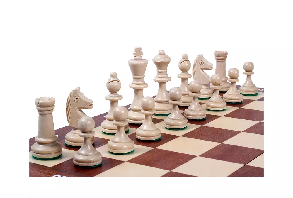 Szachy Turniejowe nr 4 Intarsjowane z dodatkowymi hetmanami